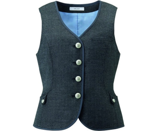 カーシーカシマ ENJOY ベスト MELANGE HOUNDSTOOTH チャコール 11号 EAV719 1枚（ご注文単位1枚）【直送品】