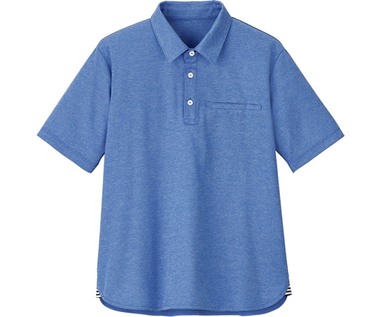 カーシーカシマ HEARTGREEN 台襟つきポロシャツ レイクブルー L HSP017 1枚（ご注文単位1枚）【直送品】