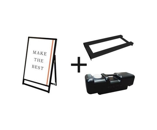 常磐精工 ブラックバリウススタンド看板 A1ロウ片面 ウエイトアーム・水タンクセット BVASKAC-A1LK-3SET 1個（ご注文単位1個）【直送品】