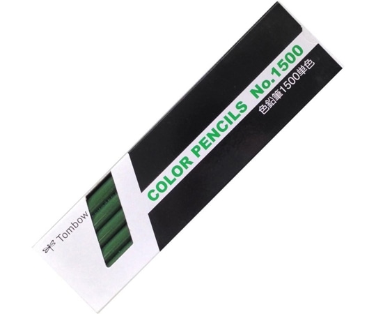 トンボ鉛筆 色鉛筆 1500 単色 ときわいろ 常盤色 1ダース(12本入) 1500-08 1ダース(ご注文単位1ダース)【直送品】
