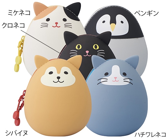 LIHITLAB SMART FIT PuniLabo エッグポーチ ハチワレネコ A7782-4 1個(ご注文単位1個)【直送品】