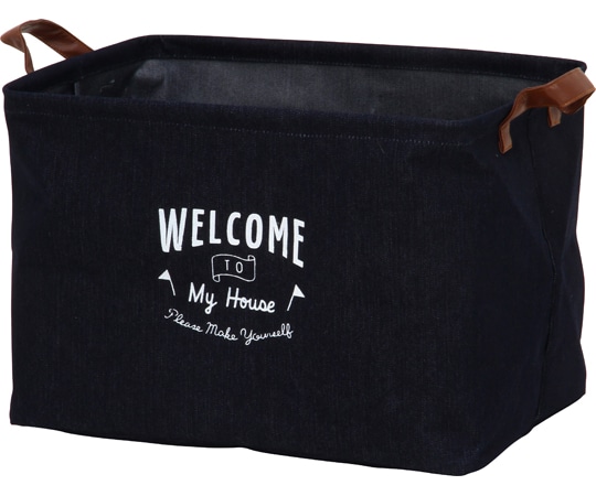 不二貿易 ファブリックボックススクエア デニム 1セット(6個入) 32816 1セット（ご注文単位1セット）【直送品】