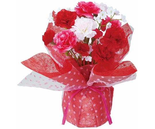 アズワン カーネーションラップ 高さ26cm (造花) 33-48-6-1 1個(ご注文単位1個)【直送品】