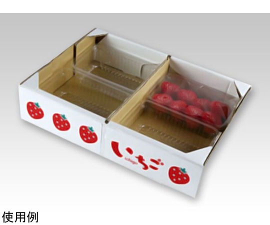 ヤマニパッケージ 青果・農産容器 イラストイチゴ4P セパレート 100枚 L-2441 1ケース（ご注文単位1ケース）【直送品】