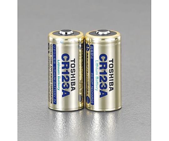 エスコ [CR123Ax2個] リチウム電池 EA758YV-3 1pk(ご注文単位1pk)【直送品】