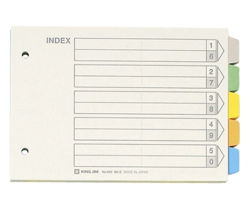 キングジム カラーインデックス B6ヨコ型 902 1冊(ご注文単位1冊)【直送品】