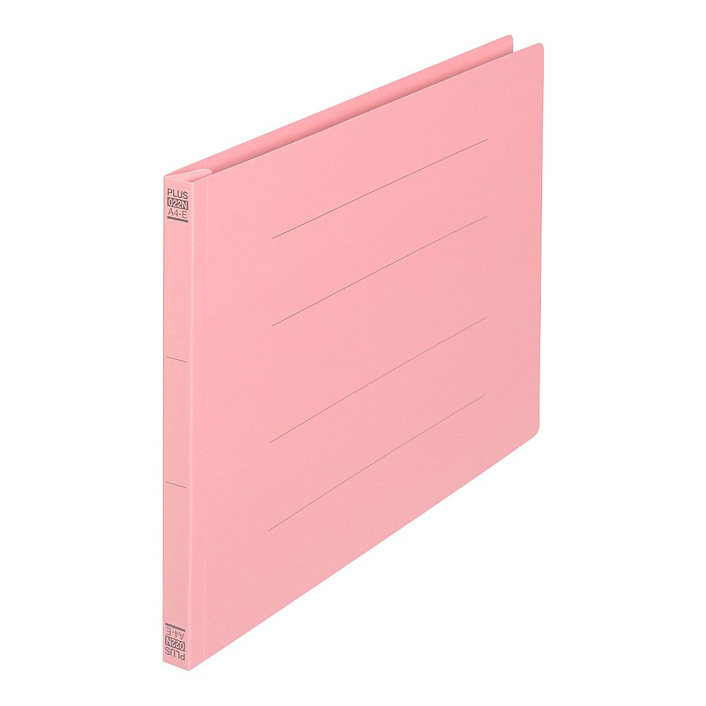 プラス フラットファイル A4E ピンク 3冊 No.024NP 1パック(ご注文単位1パック)【直送品】