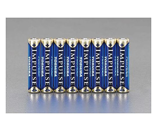 エスコ [単4x 8本] アルカリ乾電池(IMPULSE) EA758YT-4A 1pk(ご注文単位1pk)【直送品】
