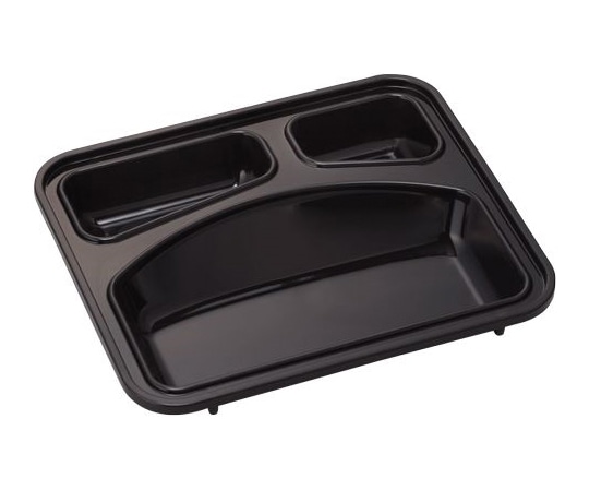 Daiwa 3ツ仕切り副食容器 本体 蓋セット クロ SF-400 1個(ご注文単位1個)【直送品】