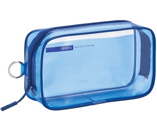 LIHITLAB SOERU クリヤーボックスペンケース ネイビー A8101-11 1個(ご注文単位1個)【直送品】