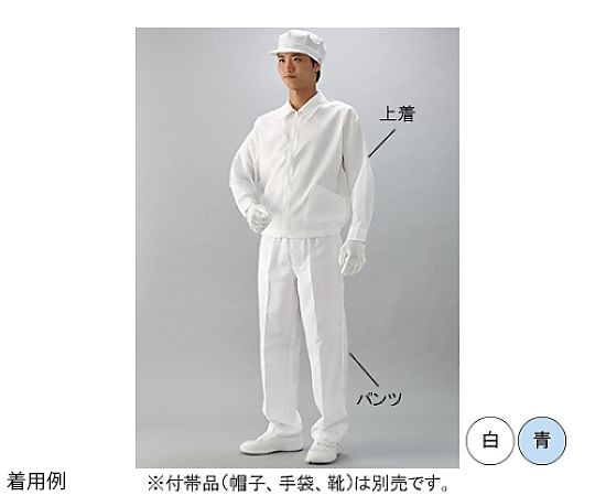 ガードナー ポケット付きクリーンパンツ(白)男性用 4Lサイズ E5100-1 1枚 (ご注文単位1枚)【直送品】