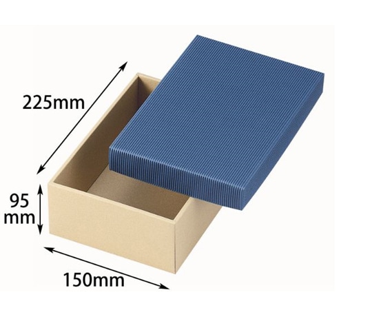 ヤマニパッケージ 贈答箱 カラーBOX95 小 青 100枚 16-56 1ケース（ご注文単位1ケース）【直送品】