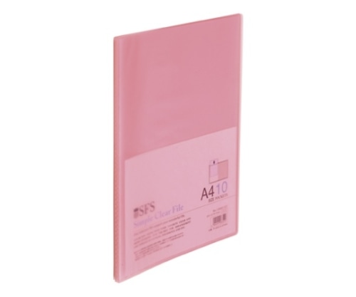 たんぽぽ A4クリアーファイル ピンク 10ポケット 109991020 1枚(ご注文単位1枚)【直送品】