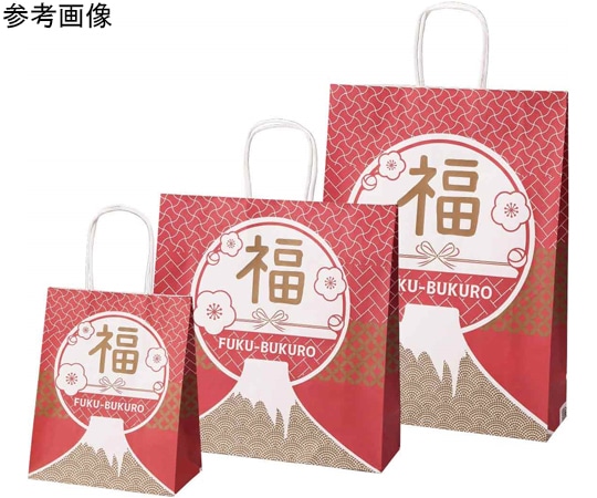 ストア・エキスプレス 手提げ福袋 富士紋 32×11×33cm 50枚 28-152-3-2 1セット（ご注文単位1セット）【直送品】