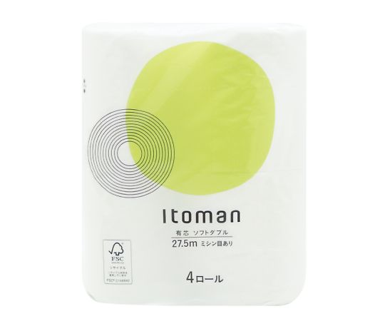 イトマン トイレットペーパー 27.5mダブル 4ロールパック×24パック入 10055256 1ケース(ご注文単位1ケース)【直送品】