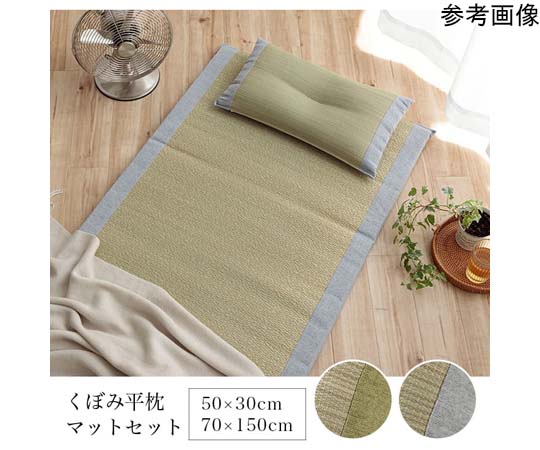 アズワン い草マット くぼみ平枕マットセット ブルー 1122960134644 1個（ご注文単位1個）【直送品】