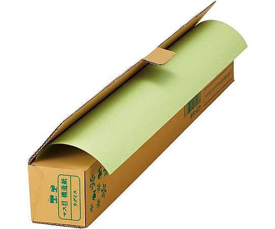 カウネット 色マス目模造紙 30m巻ロール ウグイス 4219-4446 1本(ご注文単位1本)【直送品】