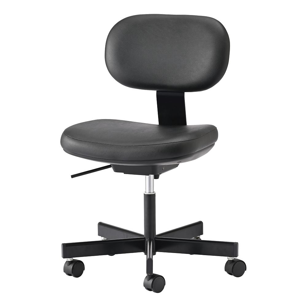 ノーリツイス 導電チェア 背付き 導電 ウレタン巻双輪キャスター(EH型)ブラック DC-EH12B 1個 (ご注文単位1個)【直送品】