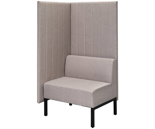 アール・エフ・ヤマカワ カッコ ファブリックソファ W760×H1500 ベージュ 片側パネルタイプ RFFBS-7615BEK 1台（ご注文単位1台）【直送品】