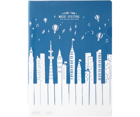 セトクラフト クリアファイルA4(Piano Town) SCB-1037 1個(ご注文単位1個)【直送品】
