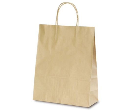 ベルベ 紙袋 自動紐手提袋 T-X 茶無地 200枚 1576 1ケース（ご注文単位1ケース）【直送品】