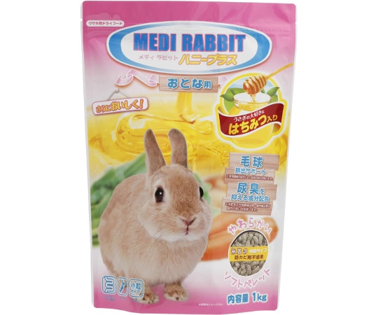 ニチドウ メディ ラビット アダルトソフト ハニープラス 1kg  1パック（ご注文単位1パック）【直送品】