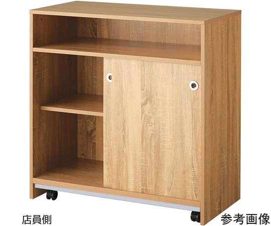 アズワン 木製移動式カウンター キャスター付 ラスティック柄 61-809-53-3 1台（ご注文単位1台）【直送品】