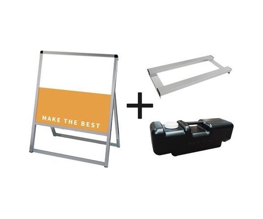 常磐精工 バリウススタンド看板 アルミ複合板 600×600片面 ウエイトアーム・水タンクセット VASKAP-600X600K-3SET 1個（ご注文単位1個）【直送品】