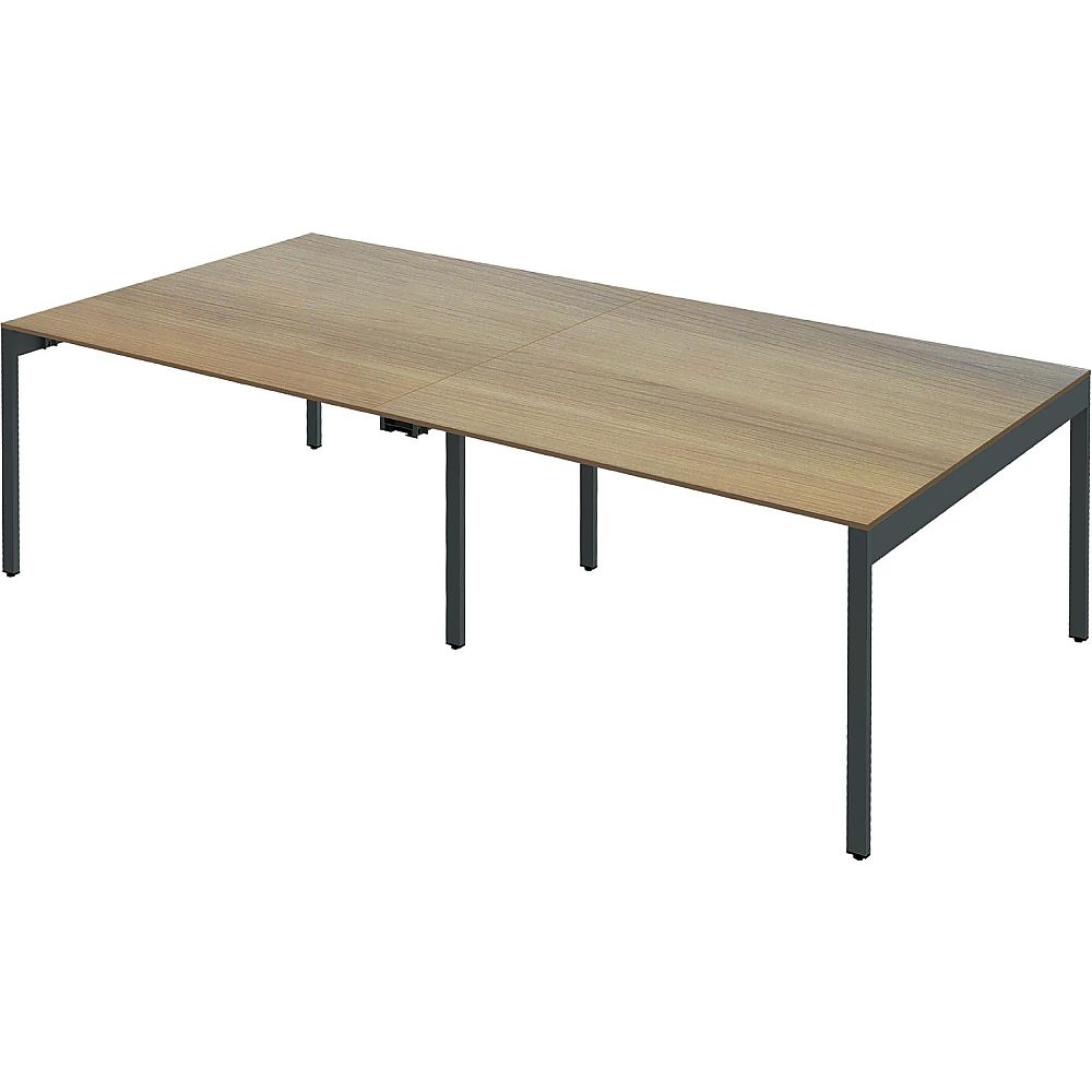 Y2K スリムフリーアドレスデスク2412 ライトブラウン  1個(ご注文単位1個)【直送品】