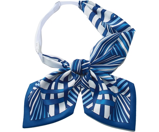 カーシーカシマ ENJOY スカーフ リボン 幾何学柄 ブルー EAZ724 1枚（ご注文単位1枚）【直送品】