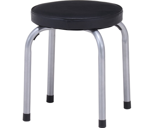 不二貿易 パイプ丸イス ロータイプ FB-011BK 1セット(4個入) 88655 1セット（ご注文単位1セット）【直送品】