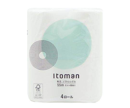 イトマン トイレットペーパー 55mシングル 4ロールパック×24パック入 10055257 1ケース(ご注文単位1ケース)【直送品】