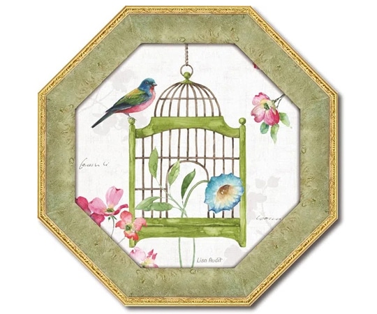 ユーパワー 八角 ミニゲル アートフレーム リサ オーディット｢ドッグウッド ガーデン5｣ LA-02553 1個（ご注文単位1個）【直送品】