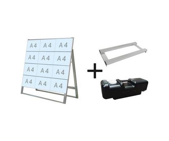 常磐精工 カードケーススタンド看板 A4横12片面 ウエイトアーム・水タンクセット CCSK-A4Y12K-3SET 1個（ご注文単位1個）【直送品】