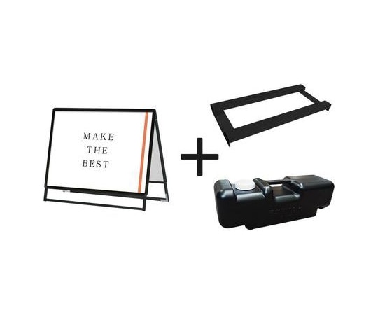 常磐精工 ポスターグリップスタンド看板 屋外用 B1横ロウ両面ブラック ウエイトアーム・水タンクセット PGSK-B1YLRB-G-3SET 1個（ご注文単位1個）【直送品】