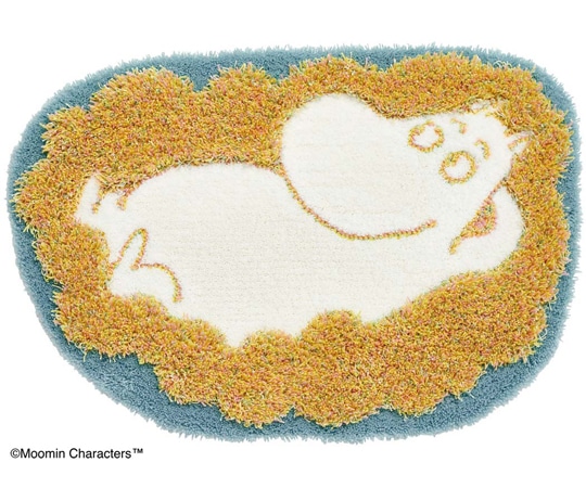 スミノエ MOOMIN マット フラッフィームーミン 45×65cm ブルー 14301733 1枚(ご注文単位1枚)【直送品】