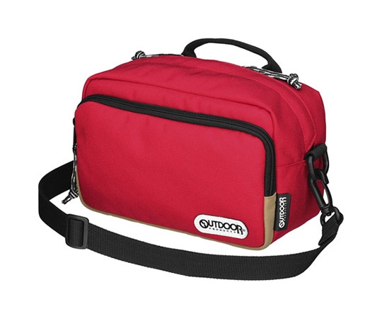OUTDOOR PRODUCTS カメラショルダーバッグ03 レッド ODCSB03RD 1個（ご注文単位1個）【直送品】