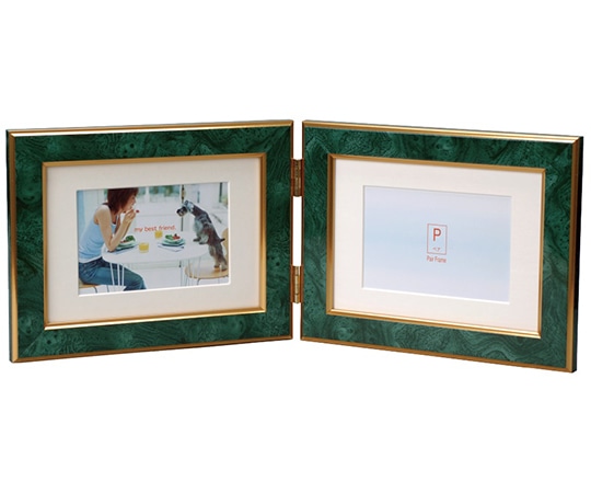 万丈 ペアフレーム 2LW クラシック ヨコ エメラルド PF-2LWY-CE 1個(ご注文単位1個)【直送品】