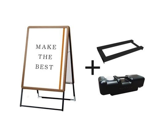 常磐精工 ポスターグリップスタンド看板 屋外用 B1 両面 木目 ウエイトアーム・水タンクセット PGSK-B1RM-G-3SET 1個(ご注文単位1個)【直送品】