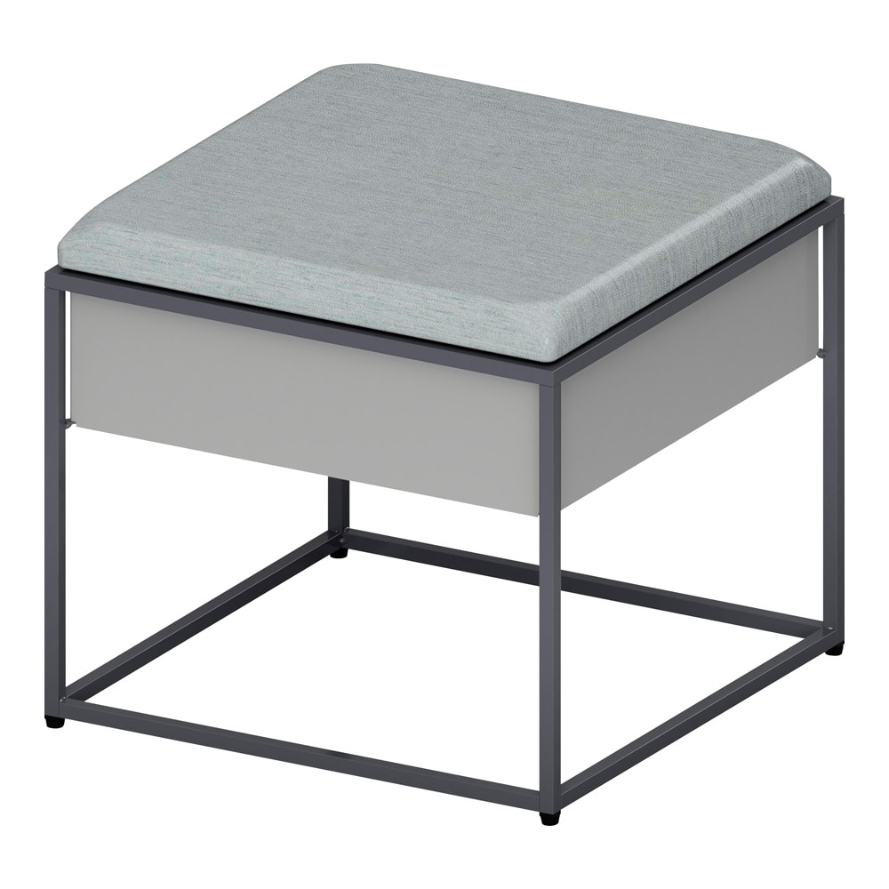 ミヅシマ工業 ベンチ 460×460×423mm グレー 3590500 1個（ご注文単位1個）【直送品】