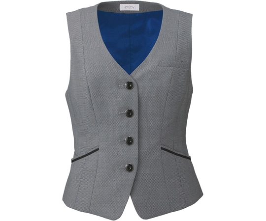 カーシーカシマ ENJOY ベスト 美スラッとSuits COOL DOT グレー 11号 EAV582 1枚（ご注文単位1枚）【直送品】