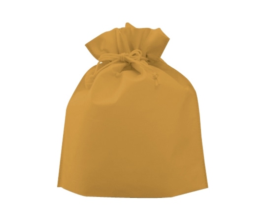 三和 不織布巾着 (大)マスタード 1ケース(1000枚入) SW2528-8 1ケース（ご注文単位1ケース）【直送品】