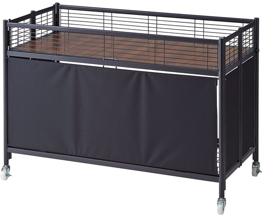 アズワン 中折れワゴン ブラック×ブラックテント W120cm 61-797-48-1 1台（ご注文単位1台）【直送品】