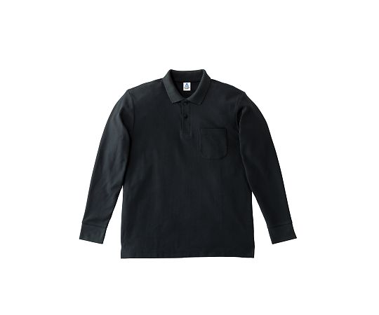 LIFEMAX ポケット付CVC鹿の子ドライ長袖ポロ ブラック 3L MS3115-16 3L 1枚（ご注文単位1枚）【直送品】