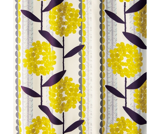 スミノエ 遮光カーテン ケイランサス 100×200cm イエロー 1枚入 V1234 1枚(ご注文単位1枚)【直送品】