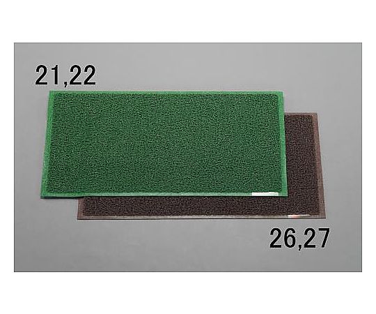 エスコ 0.6x0.9m/9.0mm 泥落しマット(ライトグリーン) EA997R-21 1枚(ご注文単位1枚)【直送品】