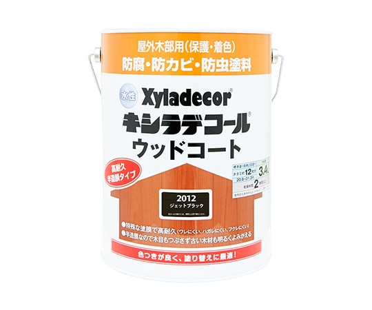 カンペハピオ(KANSAI) 水性キシラデコール ウッドコート ジェットブラック 3.4L 97670390000 1個(ご注文単位1個)【直送品】
