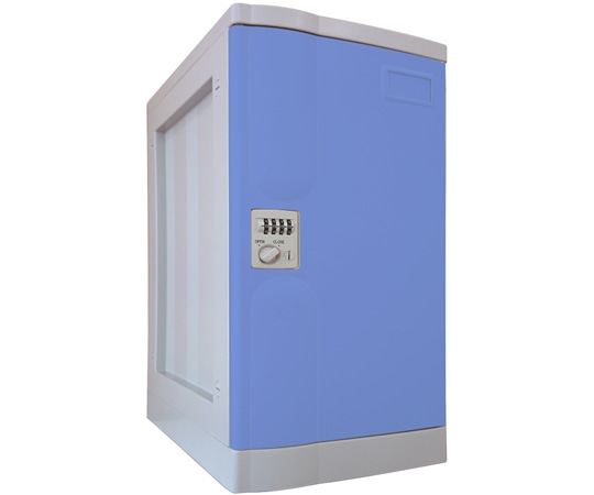 宮成製作所 プラボックス Lサイズ ダイヤル錠 ブルー ベース付 PB-DLB1 1台(ご注文単位1台)【直送品】