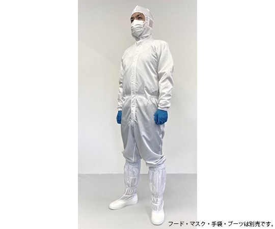 ミヤマ産業 フードナシ無塵続服(軽量型) 白 M DK-1 H1-3 M 1着 (ご注文単位1着)【直送品】