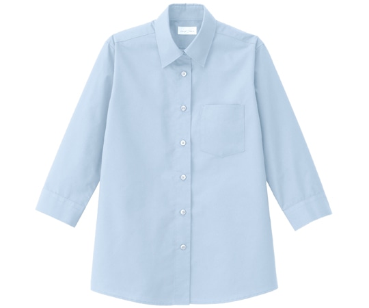 ボンマックス レディスレギュラーカラー七分袖ブラウス サックス 17G FB4037L 1枚（ご注文単位1枚）【直送品】